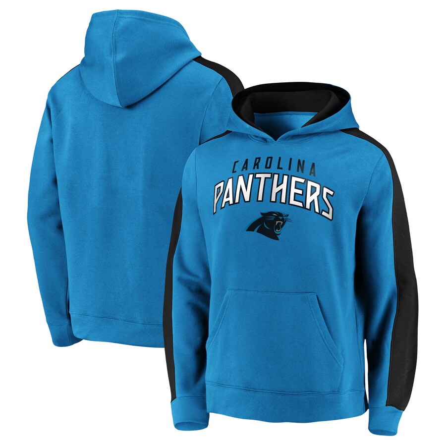Men's Carolina Panthers Blue Game Time Arch Pullover Hoodie Men's Carolina Panthers Blue Game Time Arch Pullover Hoodie